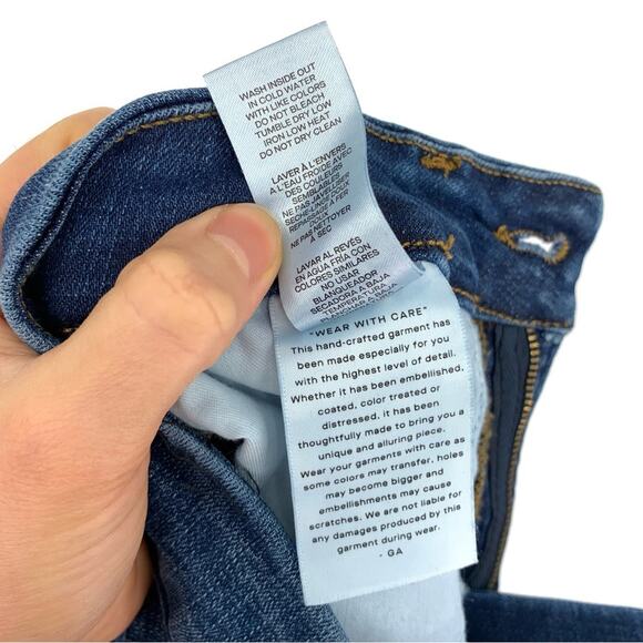 GOOD AMERICAN Good Legs Crop Skinny Jeans Blue Denim 4/27 - Picture 8 of 11